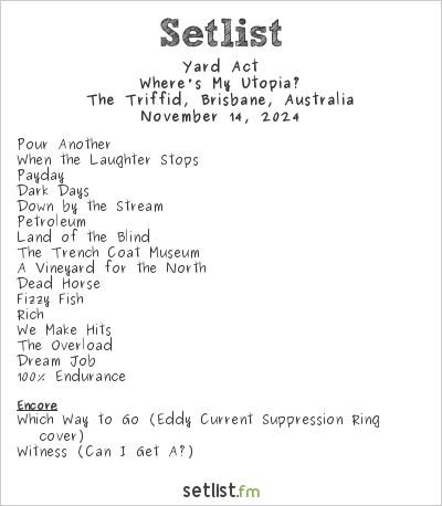 Yard Act at The Triffid, Brisbane, Australia Setlist