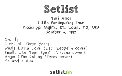 Tori Amos at Mississippi Nights, St. Louis, MO, USA Setlist