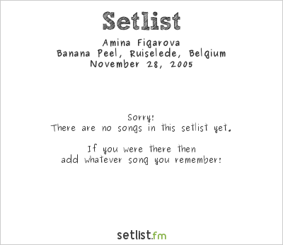 Amina Figarova at Banana Peel, Ruiselede, Belgium Setlist