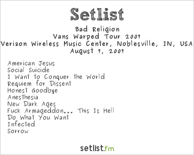 Bad Religion at Warped Tour 2007 Setlist