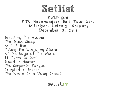 Kataklysm at Hellraiser, Leipzig, Germany Setlist