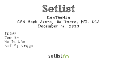 KenTheMan at 92Q Jams Winterfest 2023 Setlist