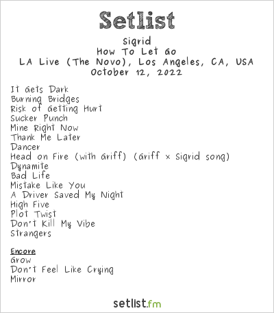 Sigrid at LA Live (The Novo), Los Angeles, CA, USA Setlist