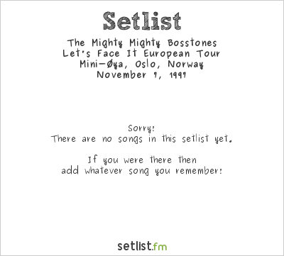 The Mighty Mighty Bosstones at Mini-Øya, Oslo, Norway Setlist