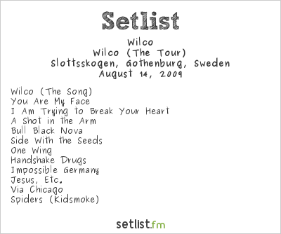 Wilco at Way Out West 2009 Setlist