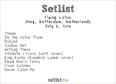 Flying Lotus at North Sea Jazz 2016 Setlist