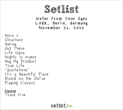 Water From Your Eyes at LARK, Berlin, Germany Setlist