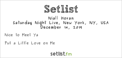 Niall Horan at Saturday Night Live, New York, NY, USA Setlist