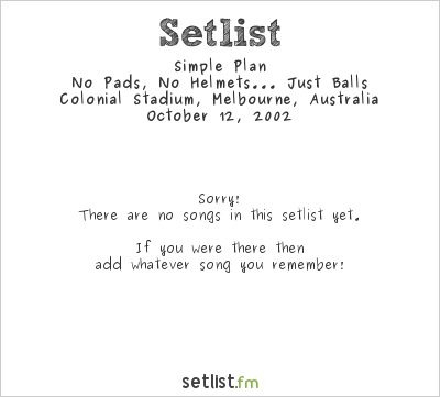 Simple Plan at M-One Festival Melbourne Setlist