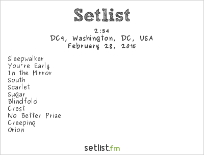 2:54 at DC9, Washington, DC, USA Setlist