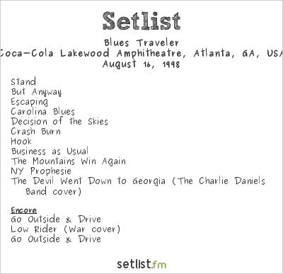 Blues Traveler at Coca-Cola Lakewood Amphitheatre, Atlanta, GA, USA Setlist