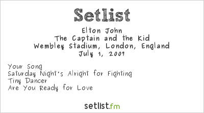 Elton John at Concert for Diana Setlist