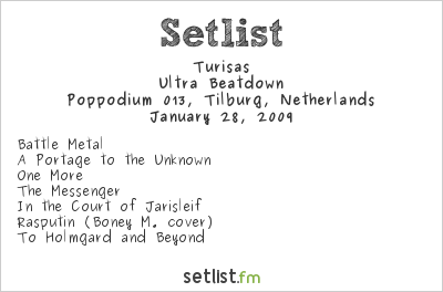 Turisas at Poppodium 013, Tilburg, Netherlands Setlist