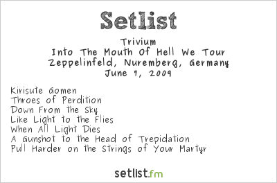 Trivium at Rock im Park 2009 Setlist