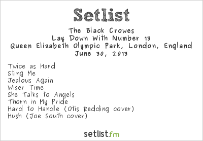 The Black Crowes at Hard Rock Calling 2013 Setlist