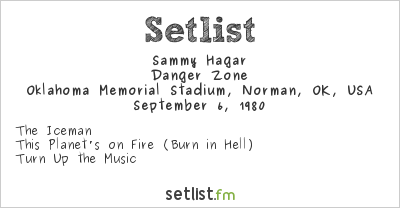 Sammy Hagar at Rocklahoma 1980 Setlist