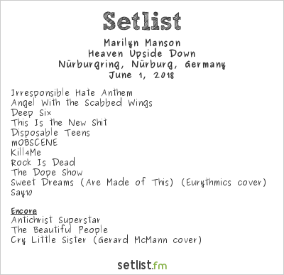 Marilyn Manson Setlist Rock am Ring 2018 2018, Heaven Upside Down