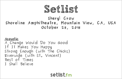 Sheryl Crow at Bridge School Benefit 2015 Setlist