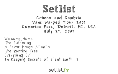 Coheed and Cambria at Warped Tour 2007 Setlist