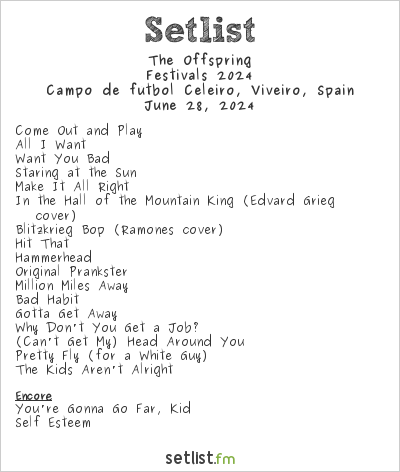 The Offspring at Resurrection Fest 2024 Setlist