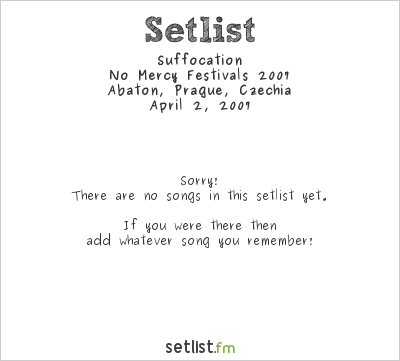 Suffocation at Abaton, Prague, Czechia Setlist