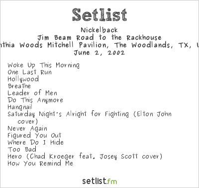 Nickelback at KLOL Rockstock 2002 Setlist