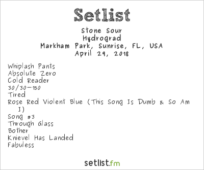 Stone Sour at Fort Rock 2018 Setlist
