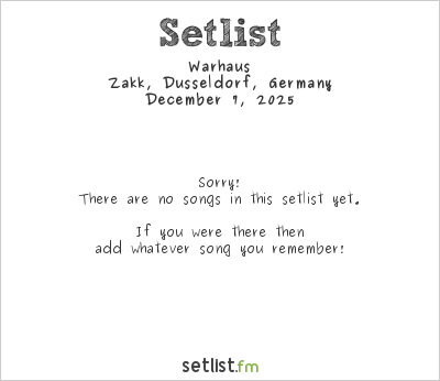 Warhaus at Zakk, Dusseldorf, Germany Setlist