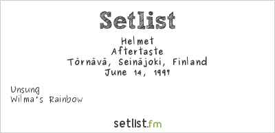 Helmet at Provinssirock 1997 Setlist