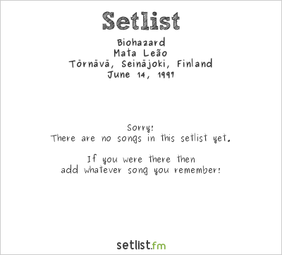 Biohazard at Provinssirock 1997 Setlist
