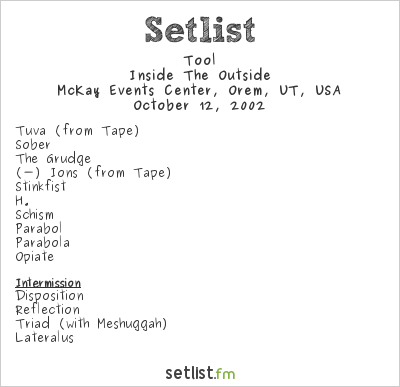 Tool at McKay Events Center, Orem, UT, USA Setlist