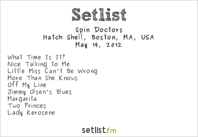 Spin Doctors at EarthFest 2012 Setlist