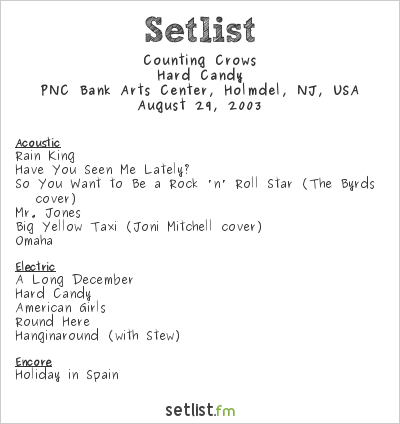 Counting Crows at PNC Bank Arts Center, Holmdel, NJ, USA Setlist