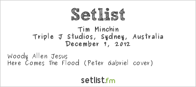 Tim Minchin at Triple J Studios, Sydney, Australia Setlist