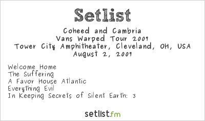 Coheed and Cambria at Warped Tour 2007 Setlist
