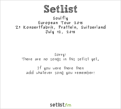 Soulfly at Z7 Konzertfabrik, Pratteln, Switzerland Setlist