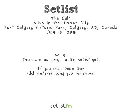 The Cult at Stampede RoundUp 2016 Setlist