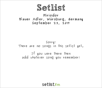 Miriodor at Freakshow Artrock Festival 2017 Setlist