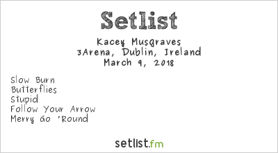 Kacey Musgraves at C2C: Country to Country Festival 2018 Dublin Setlist