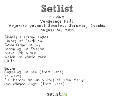 Trivium at Brutal Assault XVIII Setlist