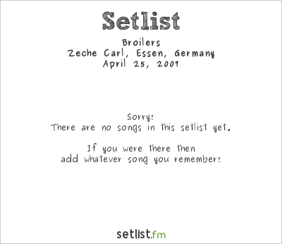 Broilers at Zeche Carl, Essen, Germany Setlist