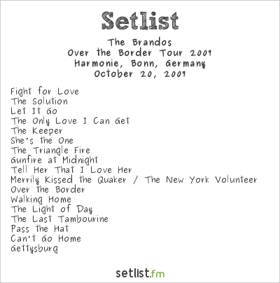 The Brandos at Crossroads Festival 2007 #2 Setlist