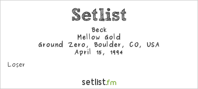 Beck at Ground Zero, Boulder, CO, USA Setlist