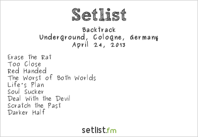 Backtrack at Underground, Cologne, Germany Setlist