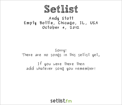 Andy Stott at Adventures In Modern Music 2012 Setlist