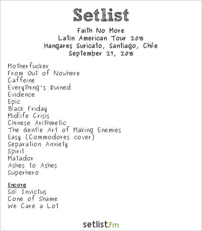 Faith No More at Santiago Gets Louder 2015 Setlist