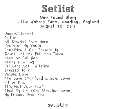 New Found Glory at Reading Festival 2015 Setlist