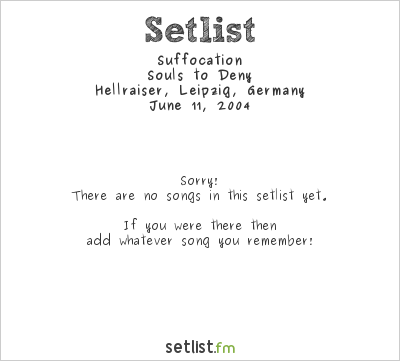 Suffocation at Hellraiser, Leipzig, Germany Setlist