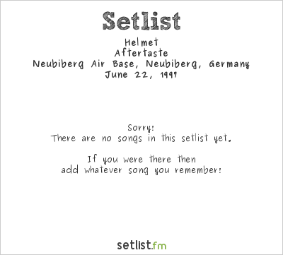 Helmet at Go Bang! 1997 Setlist