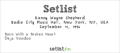Kenny Wayne Shepherd at Radio City Music Hall, New York, NY, USA Setlist